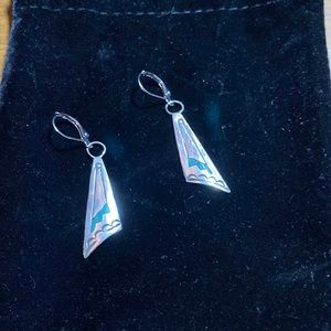 Silver and turquoise earrings